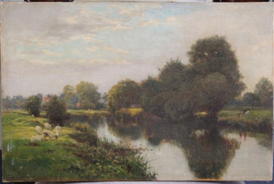 James Whaite (fl.1867-1896) The Avon at Stratford, 12.5 x 19in. unframed.